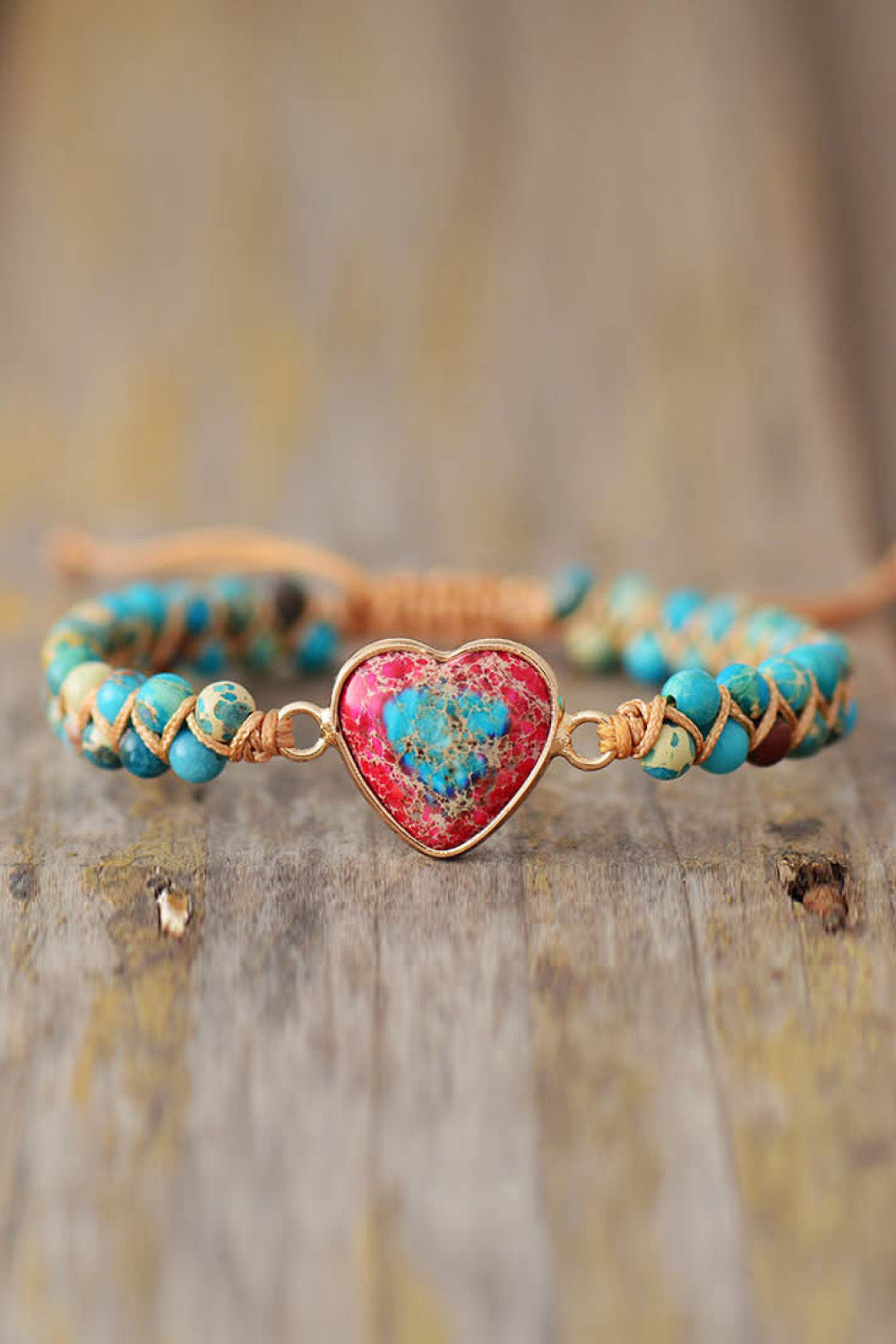 Handmade Heart Shape Natural Stone Bracelet - Women’s Jewelry - Bracelets - 6 - 2024
