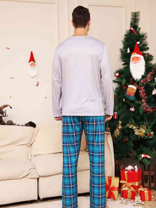 Full Size Rudolph Graphic Long Sleeve Top and Plaid Pants Set - Kawaii Stop - Christmas, Christmas Apparel, Cozy Comfort, Festive Fashion, Holiday Cheer, Holiday Magic, Holiday Outfit, Plaid Pants, Rudolph Graphic, Seasonal Style, Ship From Overseas, Two-Piece Set, Z.Y@