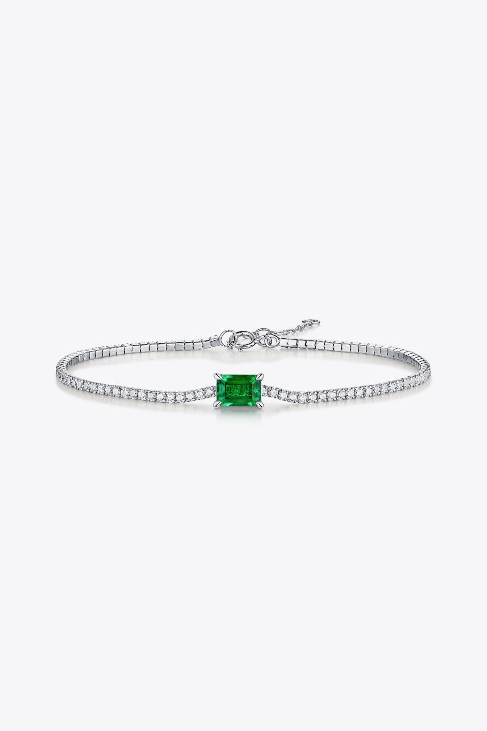 Adored 1 Carat Lab-Grown Emerald Bracelet - Green / One Size - Women’s Jewelry - Bracelets - 4 - 2024