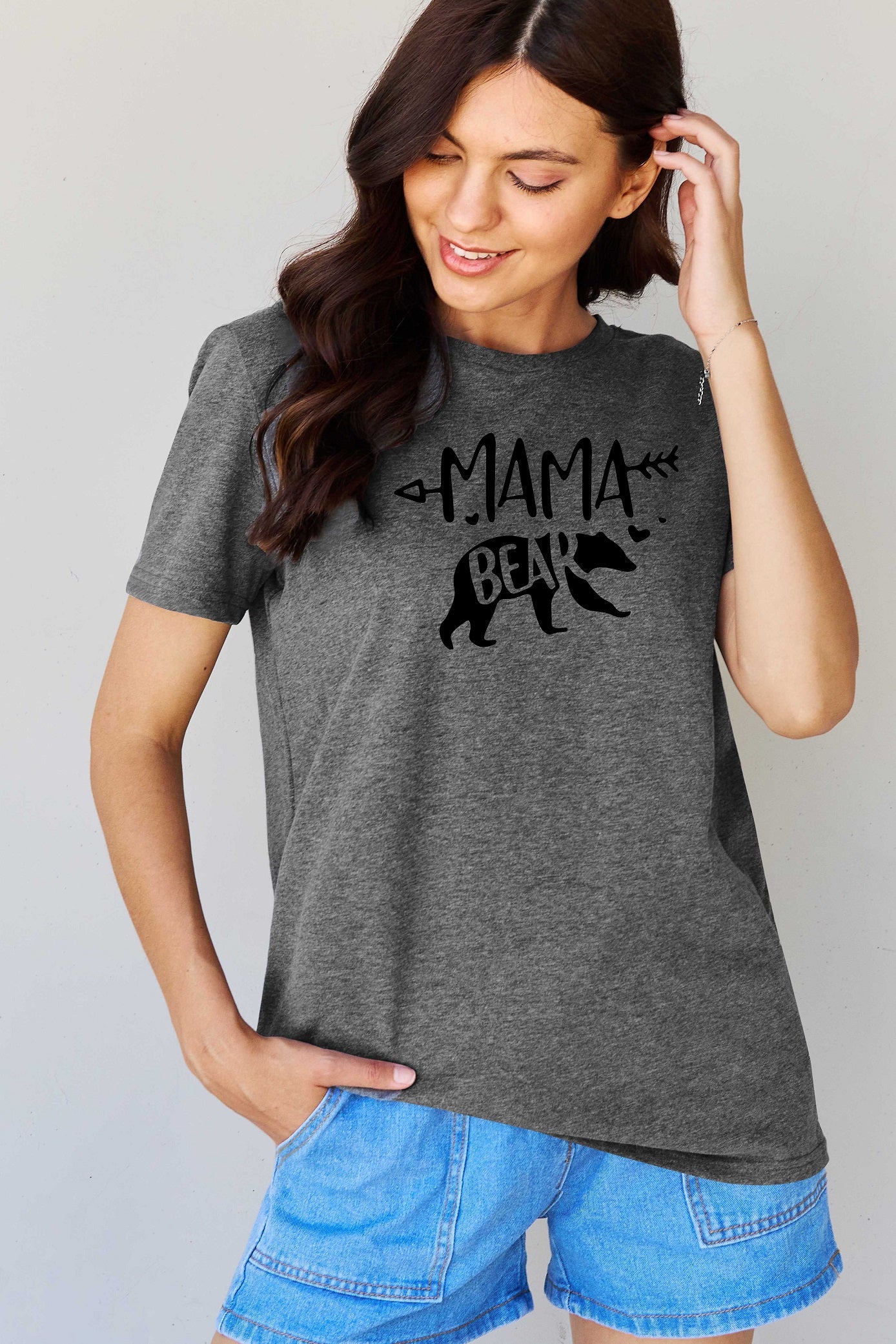 Simply Love Full Size MAMA BEAR Graphic Cotton T-Shirt - Kawaii Stop - Kawaii Shop
