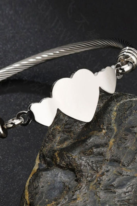 Heart Stainless Steel Bracelet - Kawaii Stop - Kawaii Shop