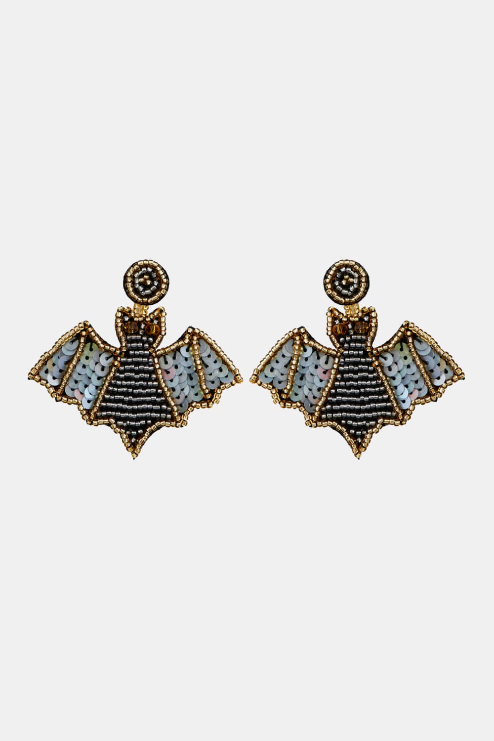 Beaded Dangle Earrings - Gray / One Size - Women’s Jewelry - Shirts & Tops - 7 - 2024