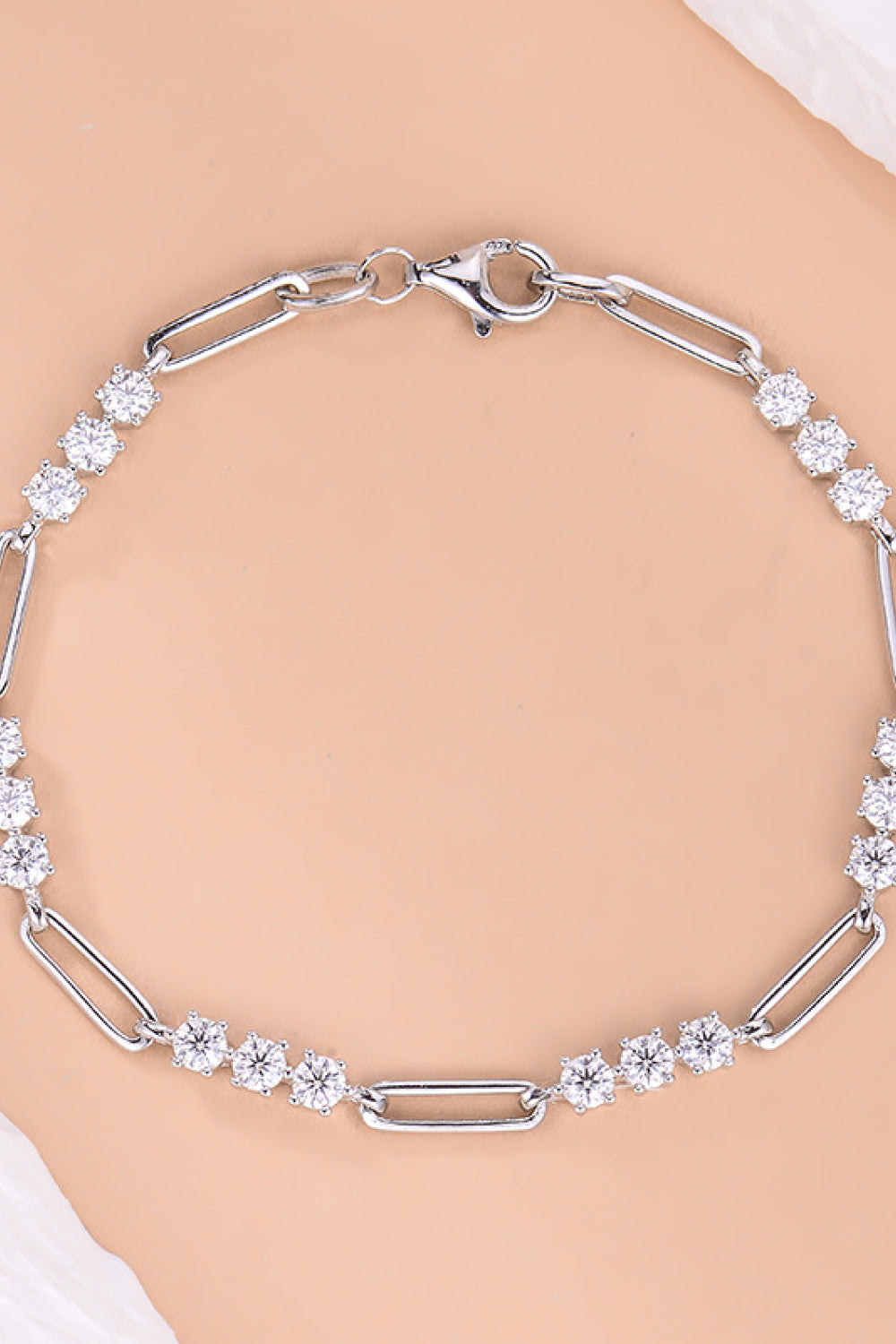 1.8 Carat Moissanite 925 Sterling Silver Bracelet - Kawaii Stop - 1.8 Carat, 925 Sterling Silver, Bracelet, Bracelets, Easy Care, Imported, Jewelry, Minimalist Style, Moissanite Bracelet, Premium Materials, Ship From Overseas, Shipping Delay 09/29/2023 - 10/04/2023, Y.T