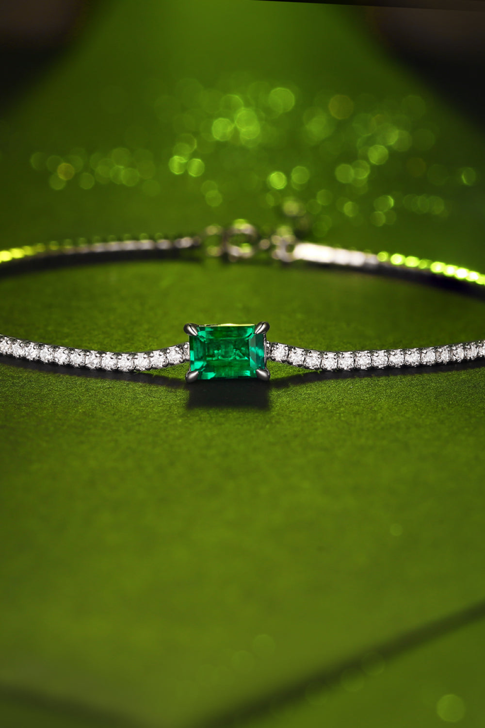 Adored 1 Carat Lab-Grown Emerald Bracelet - Green / One Size - Women’s Jewelry - Bracelets - 3 - 2024
