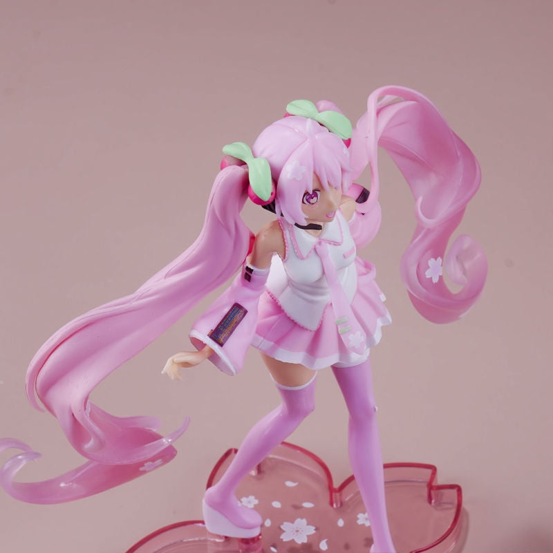Pink Cherry Blossom Hatsune Miku Figure - Kawaii Stop - Action Doll, Anime, Beautiful Girl, Cherry Blossom, Doll, Figurines, Gift, Hatsune Miku, Kawaii, Model, Moon Goddess, Moon Rabbit, Pink, PVC, Toy, Toys