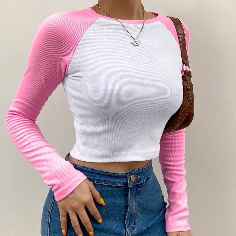 Cute Long Sleeve Tee - Kawaii Stop - Basic Cotton Women's, Black, Blue, Camis &amp; Tops, Cotton, Cute, Grey, Kawaii, Long Sleeves, Pink, T Shirt, T-Shirts, Tops &amp; Tees, Women's Clothing &amp; Accessories