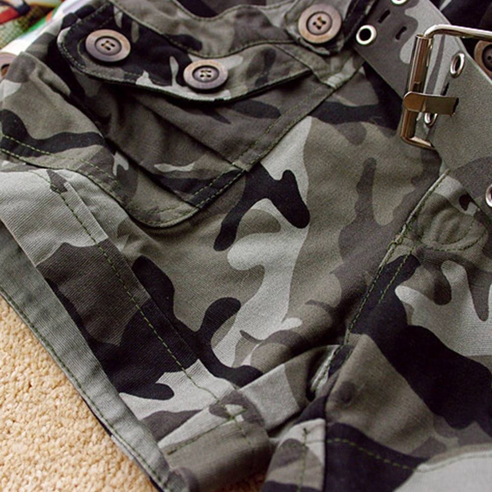 Camouflage Shorts - Kawaii Stop - Army, Bottoms, Camo, Cotton, Cute, Military, Polyester, Shorts, Women's Clothing &amp; Accessories, Zipper Fly