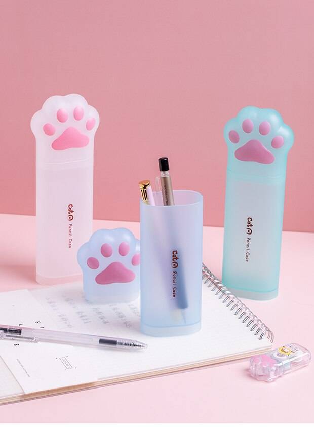 Cat Paw Pen Case - Kawaii Stop - 3D, Bag, Blue, Box, Cartoon, Case, Cat, Eraser, Gift, Girl, Gray, Green, Holder, Kawaii, Lovely, Paw, Pen, Pen/Pencil Cases, Pencil, Pink, Pouch, School, Stationary &amp; More, Stationery, Storage
