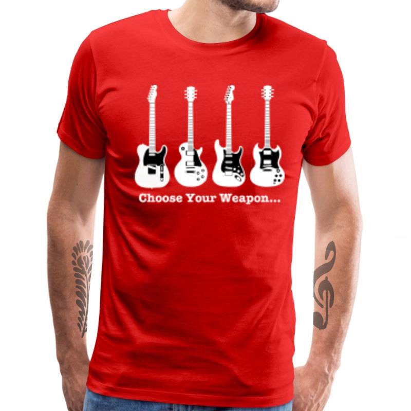 Choose Your Weapon T-Shirt - Kawaii Stop - Guitar, Men's Clothing &amp; Accessories, Men's T-Shirts, Men's Tops &amp; Tees, Street Fashion, T Shirt