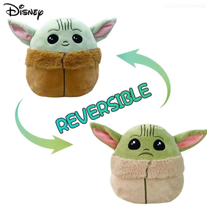 Yoda Reversible Plushie - Kawaii Stop - Baby Yoda, Disney, DIY, Doll, Double-Sided, Figures, Flip, Gift, Kawaii, Kids, Mandalorian, Plushie, Plushies, Reversible, Star Wars, Stuffed, Toys, Yoda