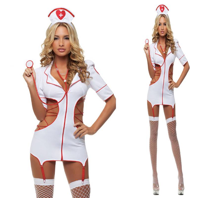 Erotic Nurse Babydoll Costume - Kawaii Stop - Adult Games, Babydoll, Costumes, Erotic, Lace, Lingerie, Nurse, Rope Play, Sexy, Sexy Products, Spandex