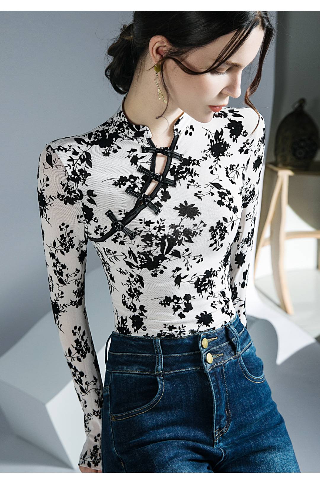 Fashionable Korean Blouses - Kawaii Stop - Autumn, Blouses, Blouses &amp; Shirts, Casual, Clothes, Crop Top, Crop Tops, Design, Fashion, Female, Grace Meeting, Print, Sexy, Style, T Shirt, Tops &amp; Tees, Women, Women's Clothing &amp; Accessories