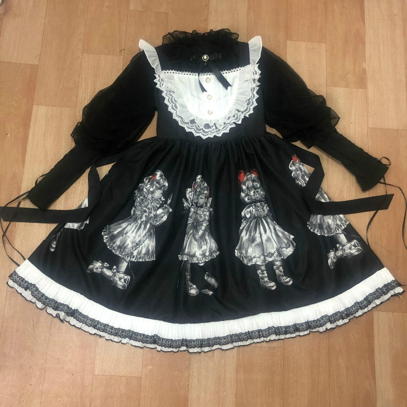 Dark Angel Lolita Dress - Kawaii Stop - All Dresses, Angel, Dark, Dress, Gothic, High, Japanese, JSK, Kawaii, Lolita, Lolita Dresses, Low, Retro, Series, Women's Clothing &amp; Accessories