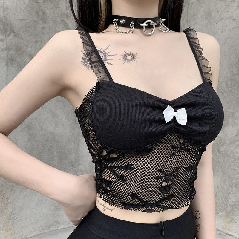 Sexy Skull Tank Top - Kawaii Stop - Adorable, Black, Bodycon, Broadcloth, Camis, Camis &amp; Tops, Clubwear, Crop Top, Cute, Embroidery, Fashion, Goth, Gothic, Graphic, Harajuku, Japanese, Kawaii, Korean, Lace, Mesh, Patchwork, Print, Sexy, Skull, Sleeveless, Spandex, Street Fashion, Streetwear, Tank Tops, Top, Tops, Tops &amp; Tees, Transparent, Women, Women's Clothing &amp; Accessories
