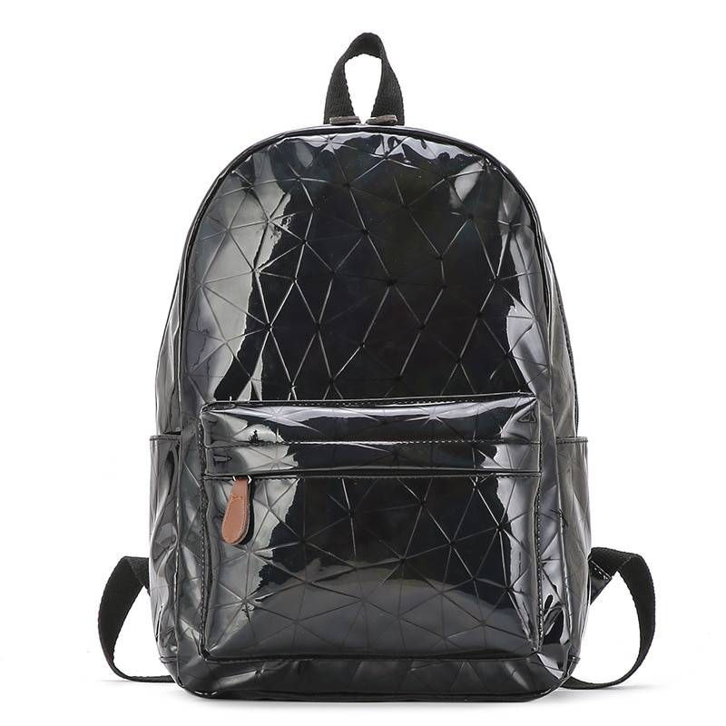 Holographic Backpack - Kawaii Stop - Backpacks, Bags, Cute, Fashion, Harajuku, Japanese, Kawaii, Korean, Polyester, PU Leather, Women Bags &amp; Wallets