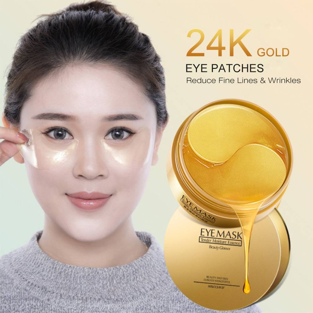 Intense Beauty Eye Patches - Kawaii Stop - 24K Gold Powder, Anti-Aging, Beauty, Beauty &amp; Health, Eye Patch, Glycerin, Health, Hyaluronic Acid, Hydrolyzed Collagen, Moisturizing, Nicotinamide, Plant Extracts, Skin Care, Unisex, Vitamin E