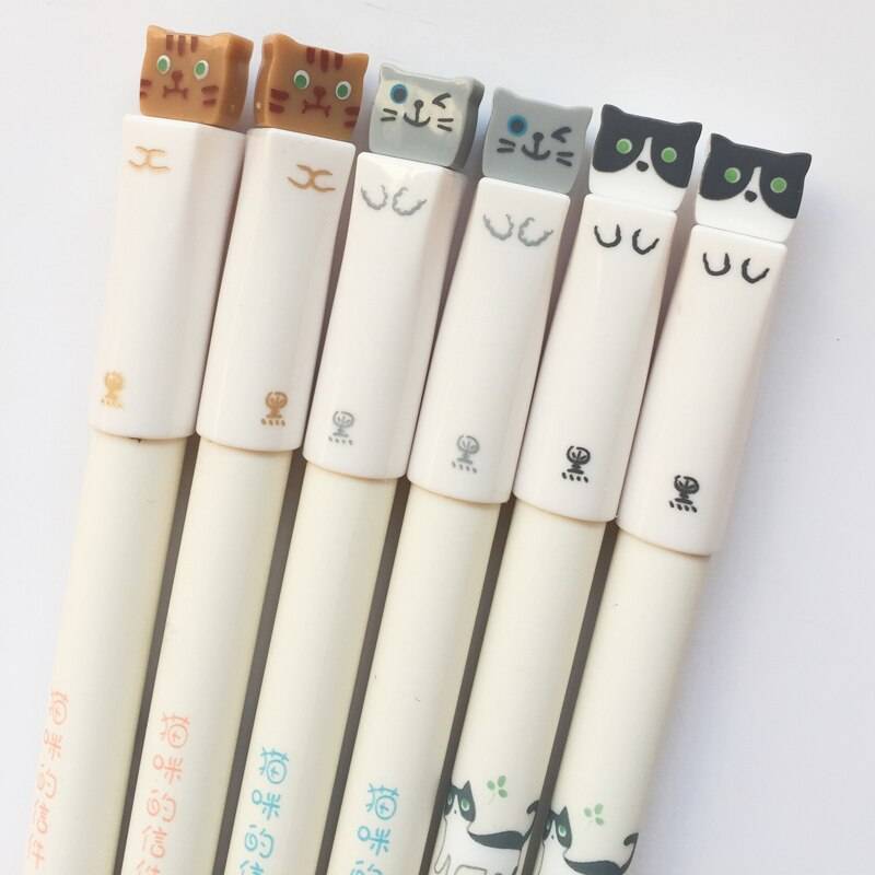 Kawaii Cat Gel Pen - Kawaii Stop - Cat, Cute, Gel Pen, Kawaii, Lovely, Office, Pen, Pens &amp; Pencils, Rollerball, School, Stationary &amp; More, Stationery, Student, Supply