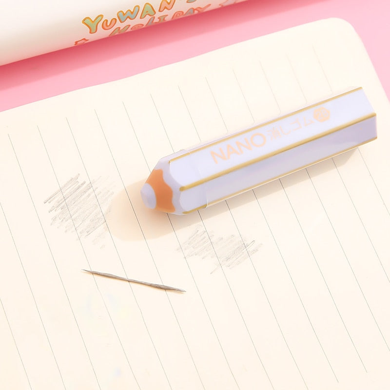 Kawaii Pencil Rubber Eraser - Kawaii Stop - Cute, Erasers, Kawaii, Kids, Korean Stationery, Macaron Color, Office Supplies, Pencil Erasers, Pencil Shape, Rubber Eraser, School, Stationary &amp; More, Writing Tools