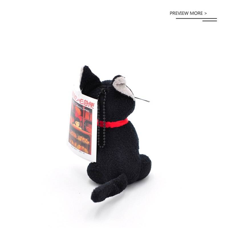 Kiki's Black Cat Jiji Plush Doll - Kawaii Stop - Black Cat Toy, Cute Plush Toy, Ghibli Merchandise, Hayao Miyazaki, Jiji Plush Doll, Kawaii Stuffed Animal, Kids' Toy, Kiki's Black Cat, Kiki's Delivery Service, Plushies, Studio Ghibli, Toys