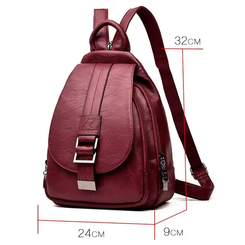 Leather Backpack for Women - Women’s Clothing & Accessories - Backpacks - 3 - 2024