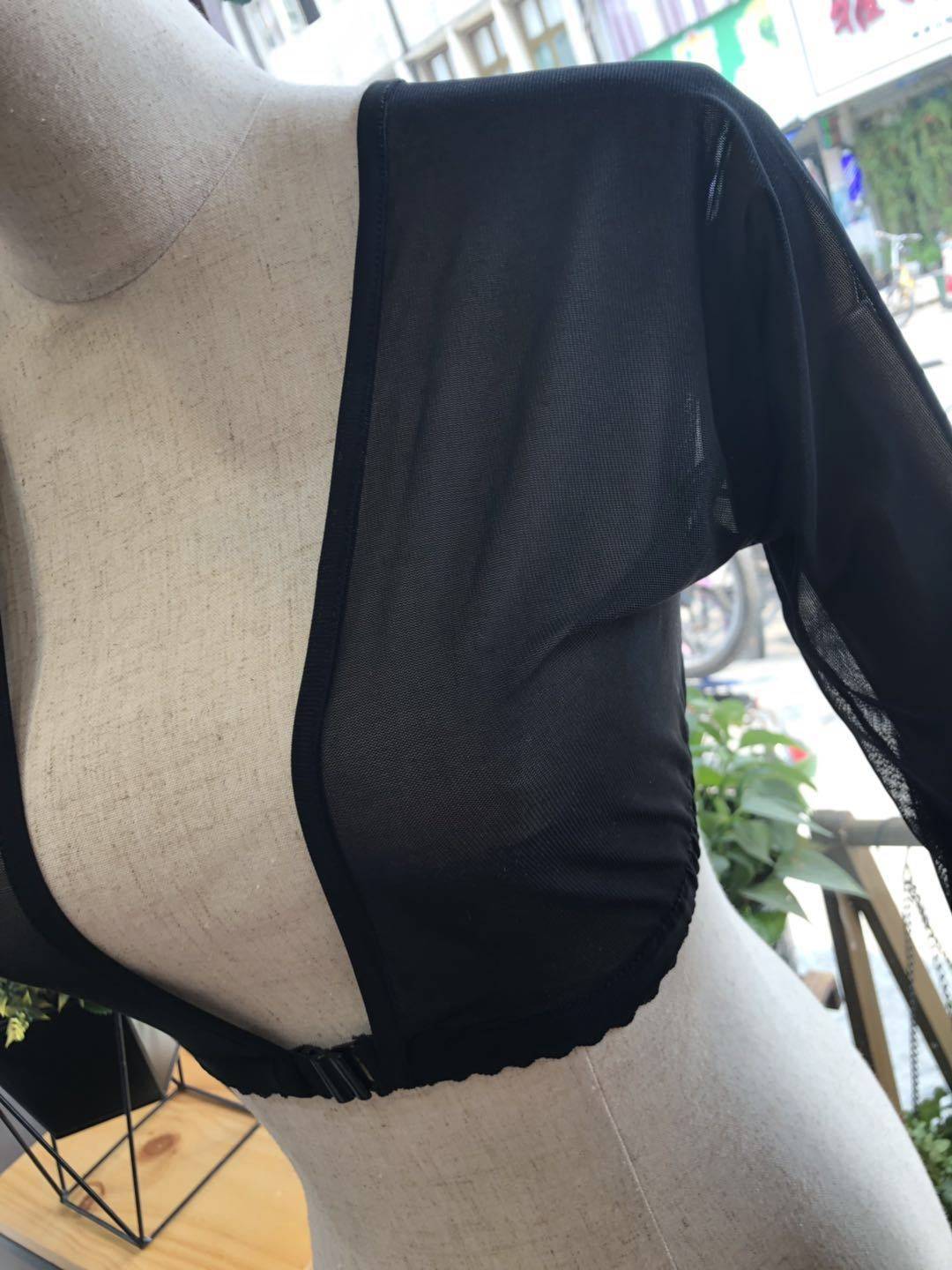 Long Sleeve Mesh Shaping Top - Kawaii Stop - Adorable, Arm Control, Black, Blue, Broadcloth, Camis &amp; Tops, Cute, Fashion, Harajuku, Hollow Out, Japanese, Kawaii, Korean, Leisure, Mesh, Plus Size, Polyester, Red, Shaping, Skin, Solid, Summer, Top, Tops, Tops &amp; Tees, V-Neck, White, Women's Clothing &amp; Accessories