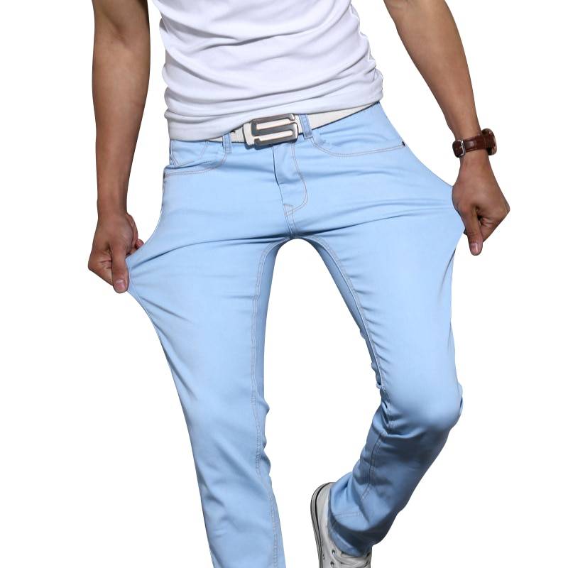 Men's Casual Stretchy Jeans - Kawaii Stop - Denim, Jeans, Men's Bottoms, Men's Clothing &amp; Accessories, Men's Jeans, Pants, Stretch, Summer