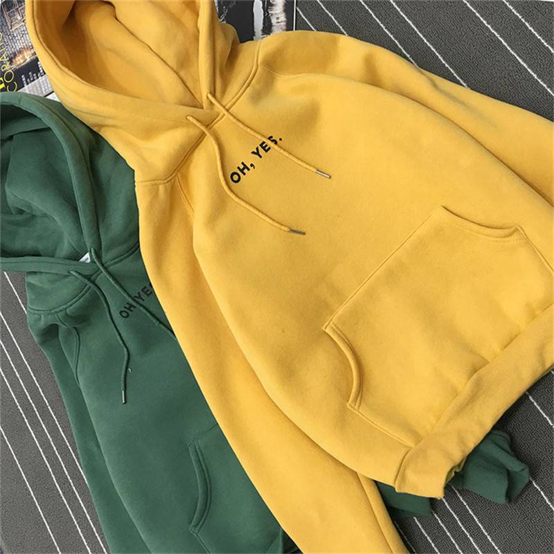 Oh Yes Fleece Hoodies - Women’s Clothing & Accessories - Shirts & Tops - 12 - 2024