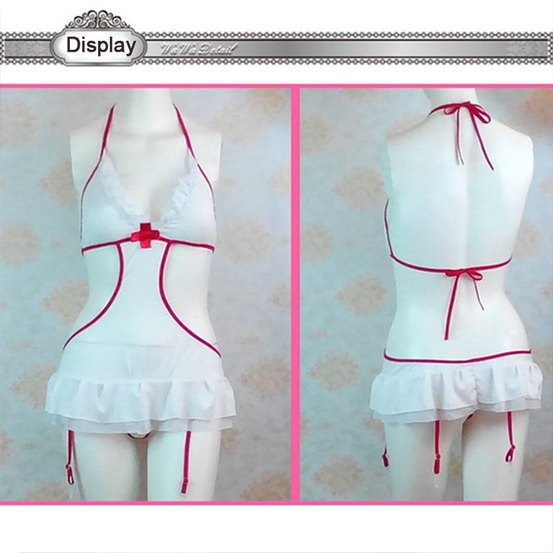 Sexy Lingerie Nurse Set - Kawaii Stop - Adult Games, Black, Costumes, Erotic, Lace, Lingerie, Polyester, Red, Rope Play, Sexy, Sexy Lingerie, Sexy Products, Spandex, White, Women's