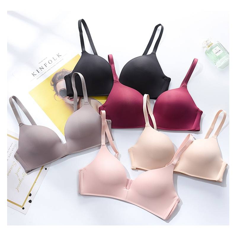 Soft Push Up Bra - Kawaii Stop - Acetate, Adjustable, Adjusted-Straps, Anniversary, Beige, Birthday, Black, Bra, Bras, Cute, Daily, Deep Blue, Gift, Intimates, Khaki, Nylon, Party, Pink, Push Up, Sensuous, Sexy, Sexy Lingerie, Sexy Products, Soft, Solid, Tow Hook-and-Eye, Wedding, Wine Red, Wire Free, Wireless, Women's, Women's Clothing &amp; Accessories