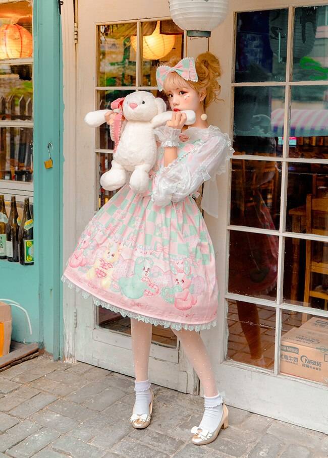 Sweet Puppet Lolita - Kawaii Stop - All Dresses, Costumes, Cotton, Cute, Day, Dress, Fashion, Harajuku, Japanese, JSK, Kawaii, Korean, Loli, Lolita, Lolita Dress, Lolita Dresses, Puppet, Sleeveless, Streetwear, Sweet, Women's Clothing &amp; Accessories