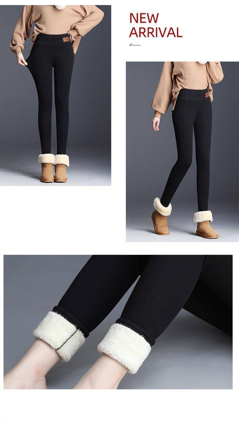 Thick Cashmere Leggings - Kawaii Stop - Ankle-length, Autumn, Bottoms, Cashmere, Comfortable, Flannel, High Waist, Keep Warm, Leggings, Pants, Polyester, Seamless, Solid Color Legging, Spring, Stretchy, Thick, Velvet, Warm, Winter, Women, Women's Clothing &amp; Accessories, Wool Leggings