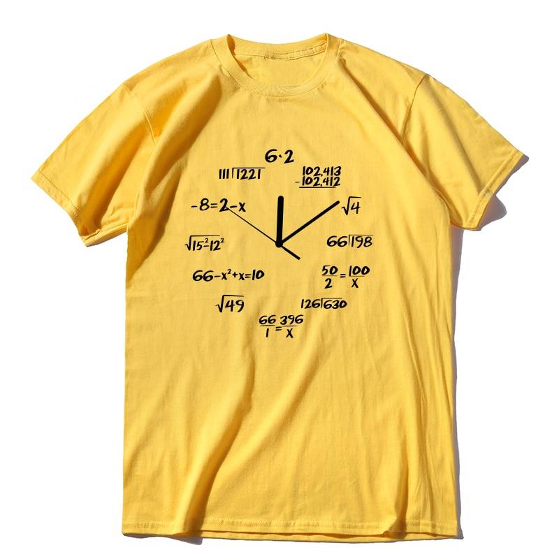 Unisex Math Clock T-Shirt - Kawaii Stop - Casual, Clock, Cotton, Cute, Harajuku, Japanese, Kawaii, Korean, Math, O-Neck, Printed, Round, Short, Short Sleeve, T Shirt, T-Shirts, Tops &amp; Tees, Unisex, Women's Clothing &amp; Accessories