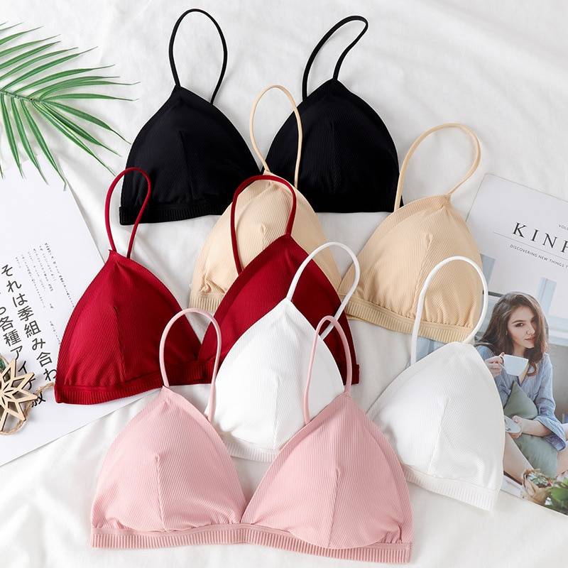 Wireless Soft Women's Bra - Kawaii Stop - Adorable, Bra, Bras, Cotton, Cute, Fashion, Harajuku, Intimates, Japanese, Kawaii, Korean, Multicolored, Polyester, Sensuous, Sexy, Sexy Lingerie, Sexy Products, Solid, Women's, Women's Clothing &amp; Accessories