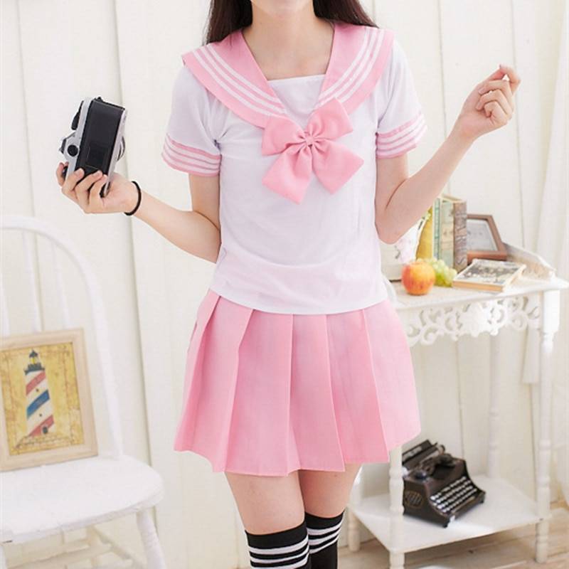 Kawaii Japanese School Uniform Anime - Kawaii Stop - Adorable, Adult Games, Anime, Blouse, Blue, Clothing, Cosplay, Cute, Exotic Apparel, Fashion, Green, Harajuku, Intimates, Japanese, Kawaii, Knitted, Korean, Loli, Lolita, Loveable, Lovely, Pink, Polyester, Purple, Red, Rose, School Uniform, Set, Sets, Sexy Products, Short Sleeve, Skirt, Sky Blue, Street Fashion, Streetwear, Students, Women's Clothing &amp; Accessories