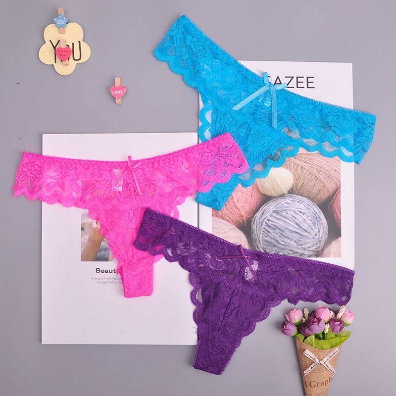Lace G-Strings - Kawaii Stop - Acrylic, Bow, Briefs, Cotton, Cute, G-Strings, Intimates, Lace, Low-Rise, Modal, Panties, Panty, Sexy, Sexy Lingerie, Sexy Products, Solid, Spandex, Underwear, Women's, Women's Clothing &amp; Accessories