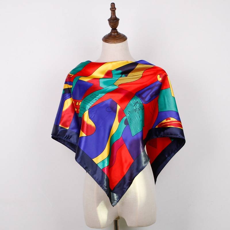 Picasso Styled Scarves - Kawaii Stop - Accessories, Adorable, Autumn, Cute, Fashion, Geometric, Harajuku, Japanese, Kawaii, Korean, Multi, Picasso, Polyester, scarf, Scarves, Silk, Spring, Square, Styled, Summer, Winter, Women's Clothing &amp; Accessories