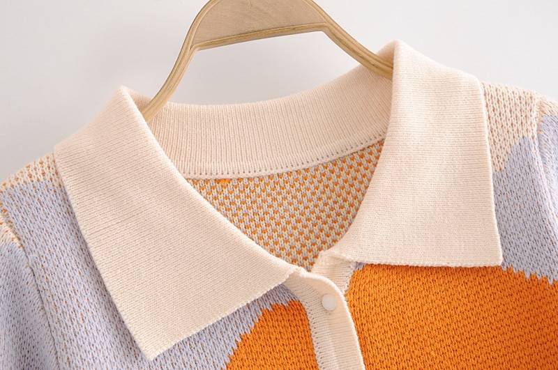House Of Sunny Day Tripper Cardigan - Kawaii Stop - Autumn, Camis &amp; Tops, Cardigan, Cardigans, Colorful, Day Tripper, Fashion, House Of Sunny, Orange, Outerwear, Polyester, Sunset, Sweater, Sweaters, Textile, Tops &amp; Tees, Turn-Down Collar, Women's, Women's Clothing &amp; Accessories
