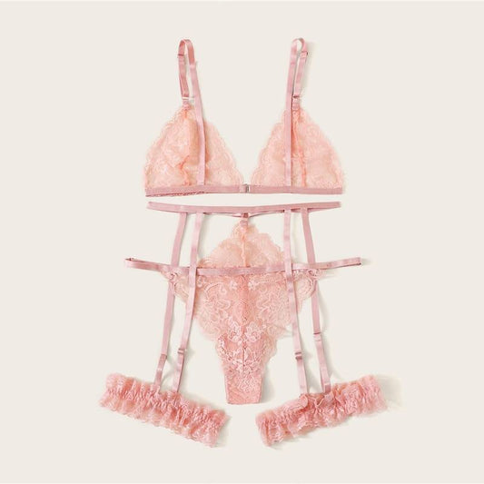 Women's Lingerie Set in Multiple Colors - Kawaii Stop - Allure and Comfort, Chic and Sensual, Choose Your Favorite Color, Complete Lingerie Ensemble, Feel Confident and Beautiful, Intimate Wear, Multiple Color Options, Polyester and Spandex Blend, Sexy Lingerie, Sexy Products, Solid Pattern, Women's, Women's Lingerie Set