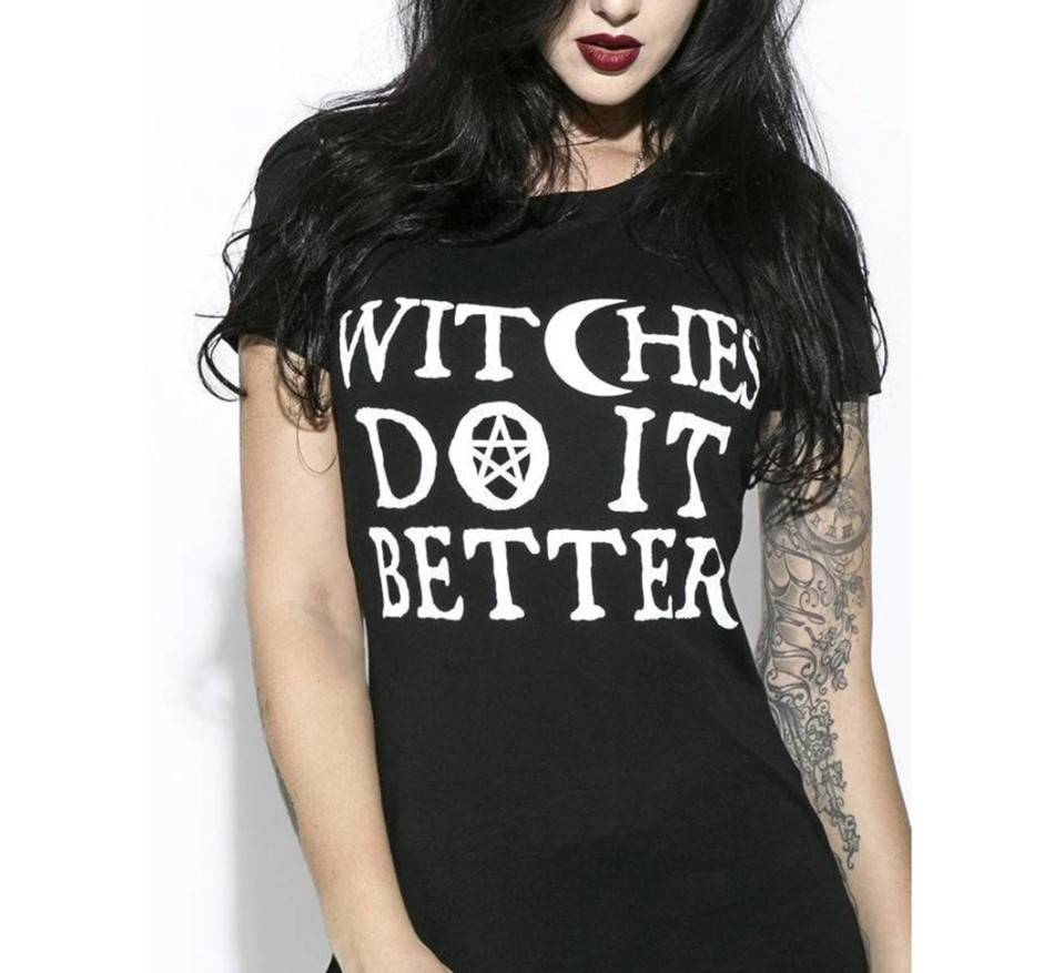 Witches Do It Better - Kawaii Stop - Cotton, Cute, Goth, Gothic, Halloween, Kawaii, O-Neck, Short, T Shirt, T-Shirts, Tops &amp; Tees, Witches, Witches Do It Better, Women, Women's, Women's Clothing &amp; Accessories