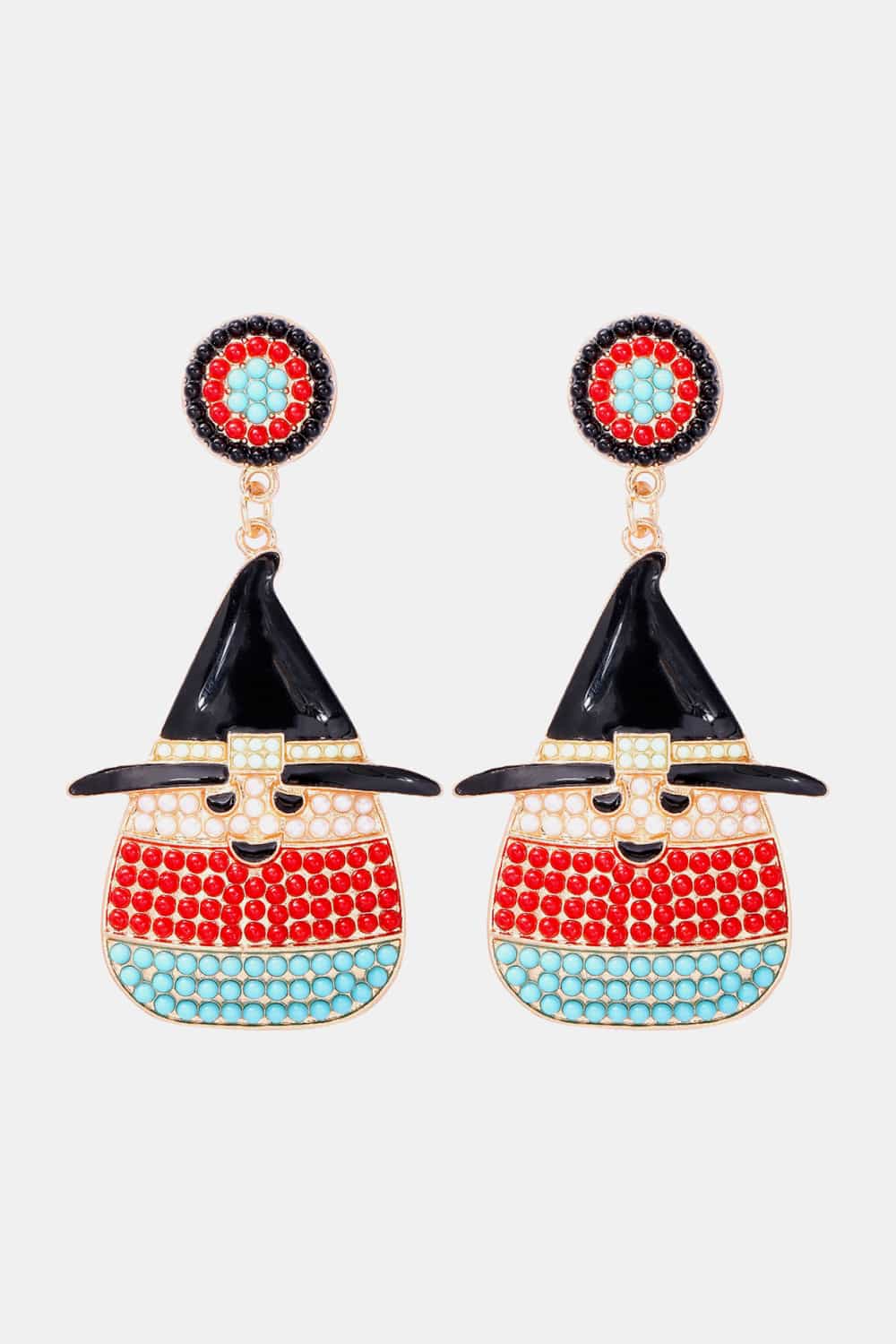Witch’s Hat Shape Synthetic Pearl Dangle Earrings - Red / One Size - Women’s Jewelry - Earrings - 5 - 2024