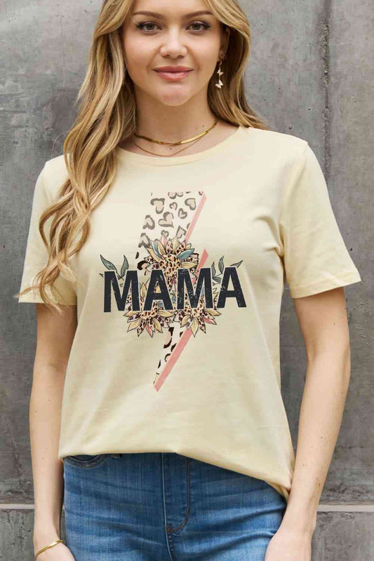 MAMA Graphic Cotton Tee - Kawaii Stop - C-Star, Comfortable, Fashion, Graphic Pattern, Hand Wash, High-Waisted Jeans, Motherhood, Must-Have, Proud Mama, Ship From Overseas, Simply Love, Slightly Stretchy, Sneakers, Statement Necklace, T-Shirt, Women's Clothing