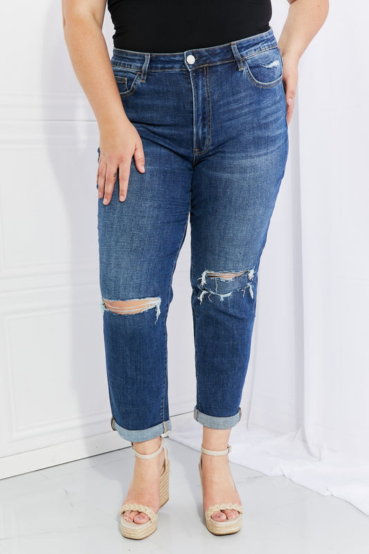 Full Size Distressed Cropped Jeans with Pockets - Kawaii Stop - Chic Outfit, Comfortable Fit, Comfortable Stretch, Cropped Jeans, Distressed Detail, Everyday Style, Fashion Forward, Functional Pockets, Jeans, Jeans for Women, Ship from USA, Stylish Apparel, Stylish Wardrobe, Trendy Fashion, Vervet, Vintage Look, Vintage Vibes, Women's Fashion