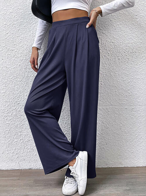 High Waist Straight Pants - Kawaii Stop - Chic Look, Confidence Boost, Easy Care, Everyday Elegance, Fashion Forward, Functional, High Waist, Hundredth, Luxurious Fabric, Opaque, Perfect Fit, Pockets, Professional Style, Ship From Overseas, Straight Pants, Versatile, Women's Fashion