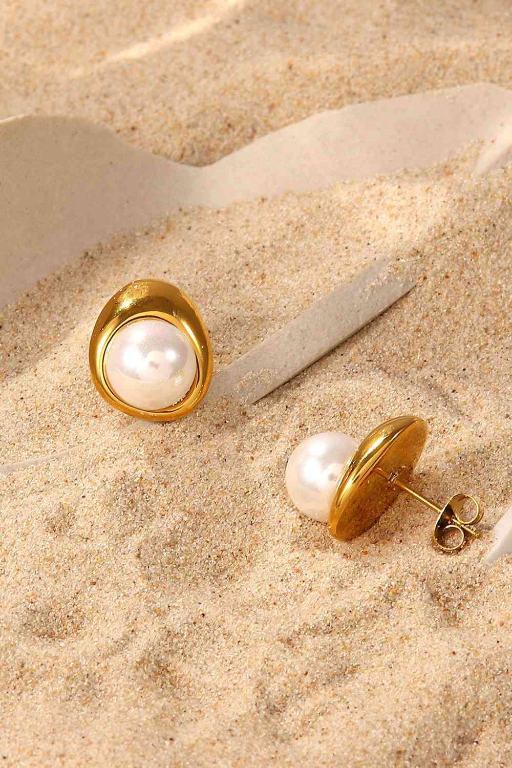 Lovelier Than Ever Pearl Stud Earrings - Kawaii Stop - Durable and Stylish, Elegant Gift Idea, Elegant Pearl Earrings, Everyday Elegance, Exquisite Design, Fashion Accessories, Fashion Forward, Glamorous Touch, Gold-Plated Accents, High-Quality Craftsmanship, Irresistible Charm, Jack&Din, Pearl Stud Earrings, Perfect for All Occasions, Ship From Overseas, Sophisticated Style, Stainless Steel Jewelry, Timeless Beauty, Women's Jewelry