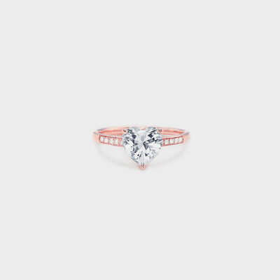 Heart Zircon 925 Sterling Silver Ring - Kawaii Stop - 925 Sterling Silver, Accessories, Glamorous Look, Heart-Shaped Detail, Imported, Jewelry, Ring, Ship From Overseas, Size Range, Sparkle and Elegance, Stylish, Women's Fashion, Y@S@X, Zircon