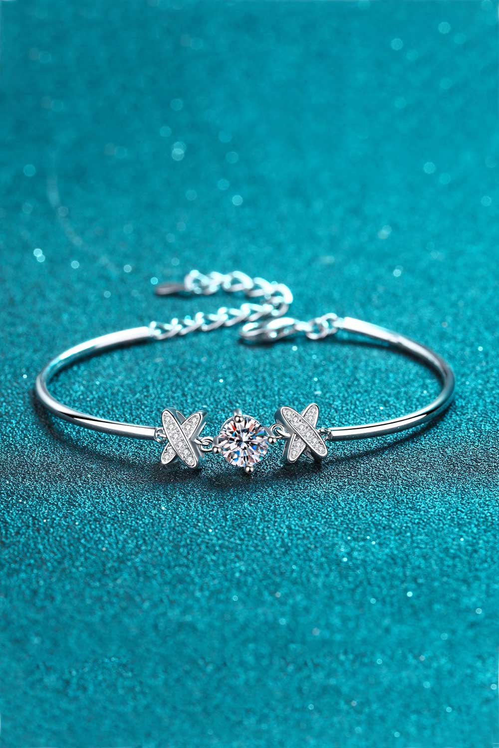 Adored Happy State of Mind 1 Carat Moissanite Bracelet - Kawaii Stop - Adored, Bracelet, Bracelets, Certificate Included, Gift for Her, Jewelry for Women, Luxury Fashion, Moissanite Bracelet, Rhodium-Plated, Ship From Overseas, Sparkling Zircon, Sterling Silver Jewelry, Timeless Elegance