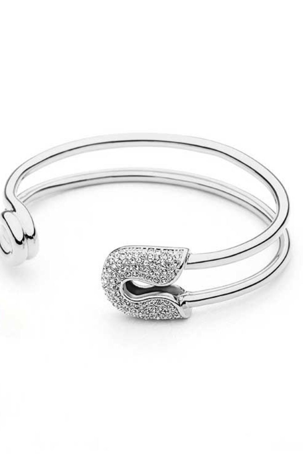 Rhinestone Double Hoop Bracelet - Women’s Jewelry - Bracelets - 5 - 2024