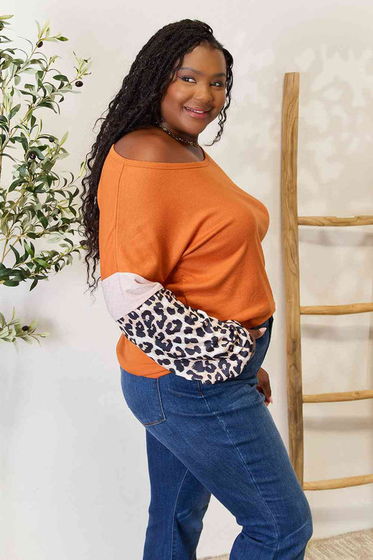 Leopard Long Sleeve Round Neck Sweatshirt - Kawaii Stop - Animal Print Clothing, Casual Fashion, Chic Clothing, Comfortable Sweatshirt, Cozy Sweater, Double Take, Easy-Care Apparel, Everyday Style, Fashionable Outfit, Leopard Pattern Sweatshirt, Leopard Print Sweatshirt, Machine Washable Sweatshirt, Round Neck Pullover, Ship from USA, Slightly Stretchy Fabric, Statement Piece, Stylish Sweater, Trendy Top, Versatile Top, Women's Apparel, Women's Fall Fashion