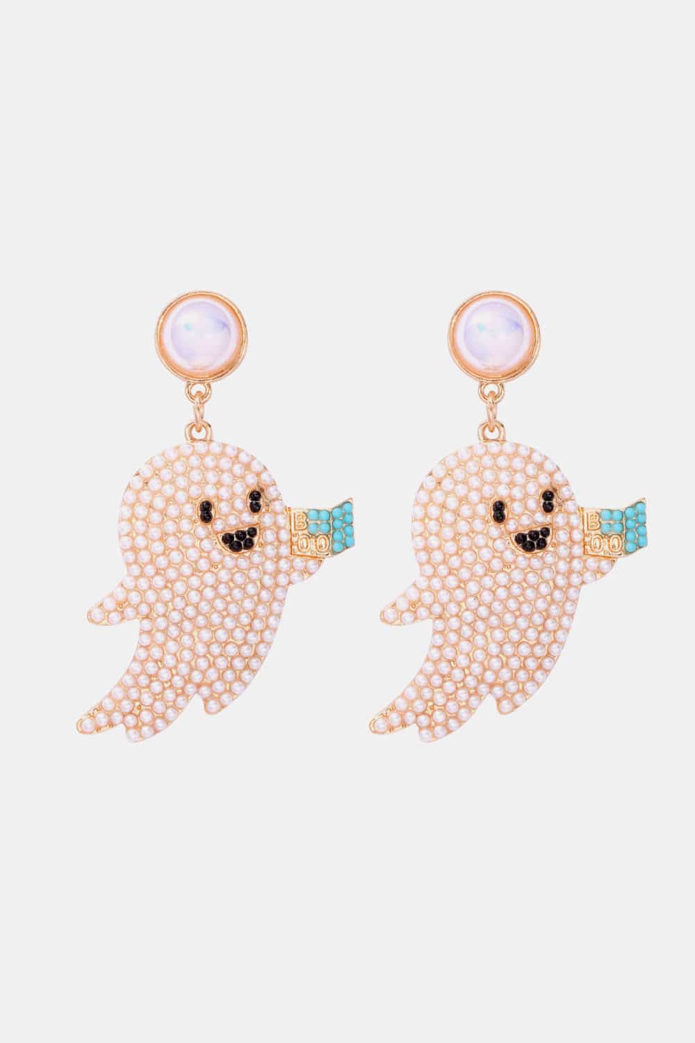 Ghost Shape Synthetic Pearl Dangle Earrings - White / One Size - Women’s Jewelry - Earrings - 7 - 2024