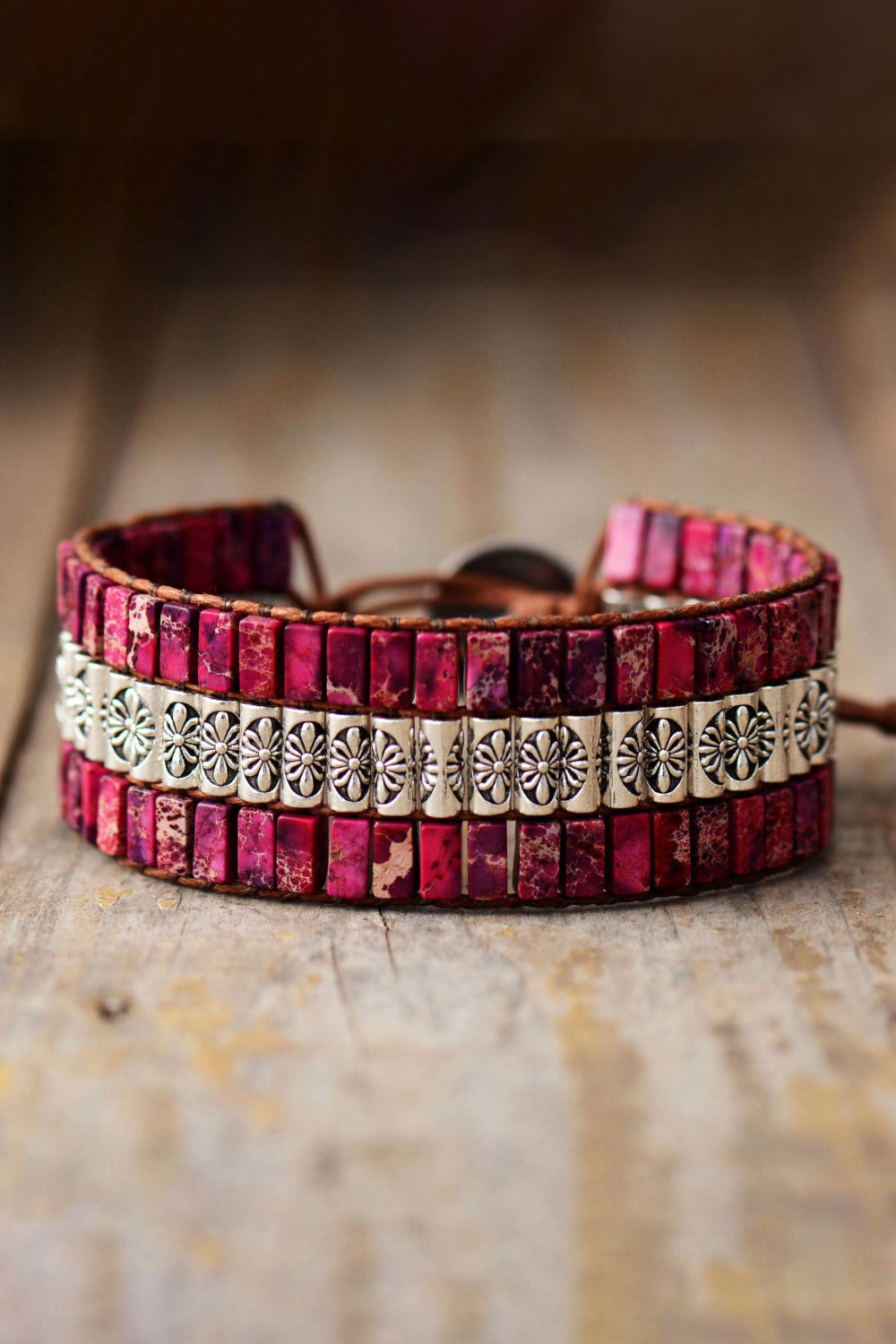 Handmade Triple Layer Natural Stone Bracelet - Red / One Size - Women’s Jewelry - Bracelets - 5 - 2024